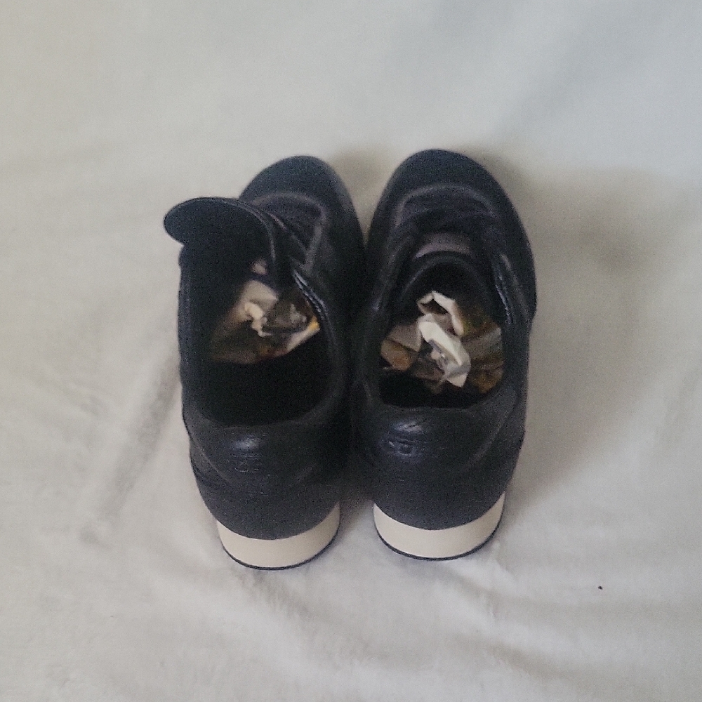 Coach Raylen Sneakers Women 8.5B Black Leather Suede Athletic Lace Up Shoes - Picture 3 of 16
